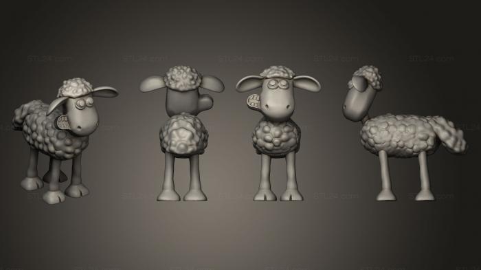Игрушки (Овца Шон, TOYS_0052) 3D модель для ЧПУ станка